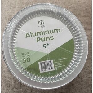 Farm Stand Bake SALE 50 Pack LOT 9" Pie Pan Disposable Round Aluminum Dish w/Lid